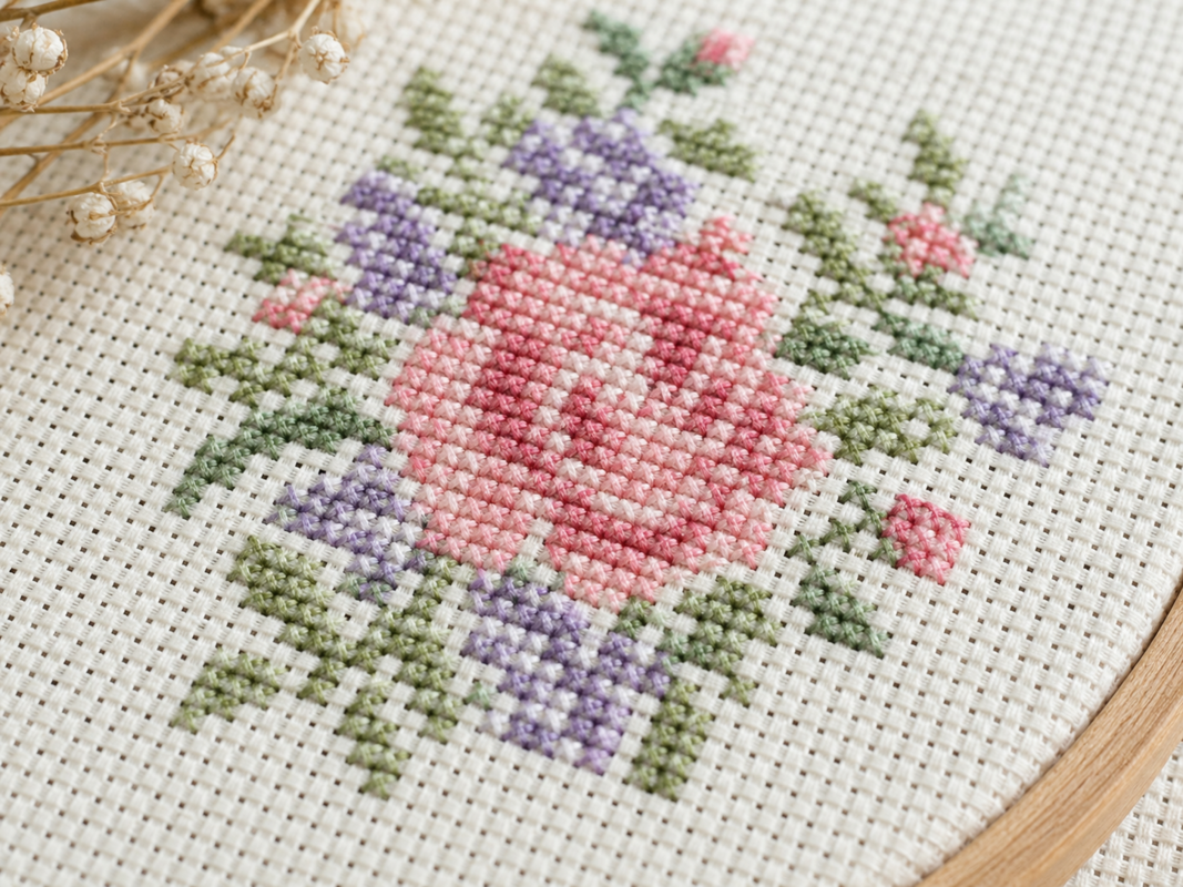 Korsstygn i broderi