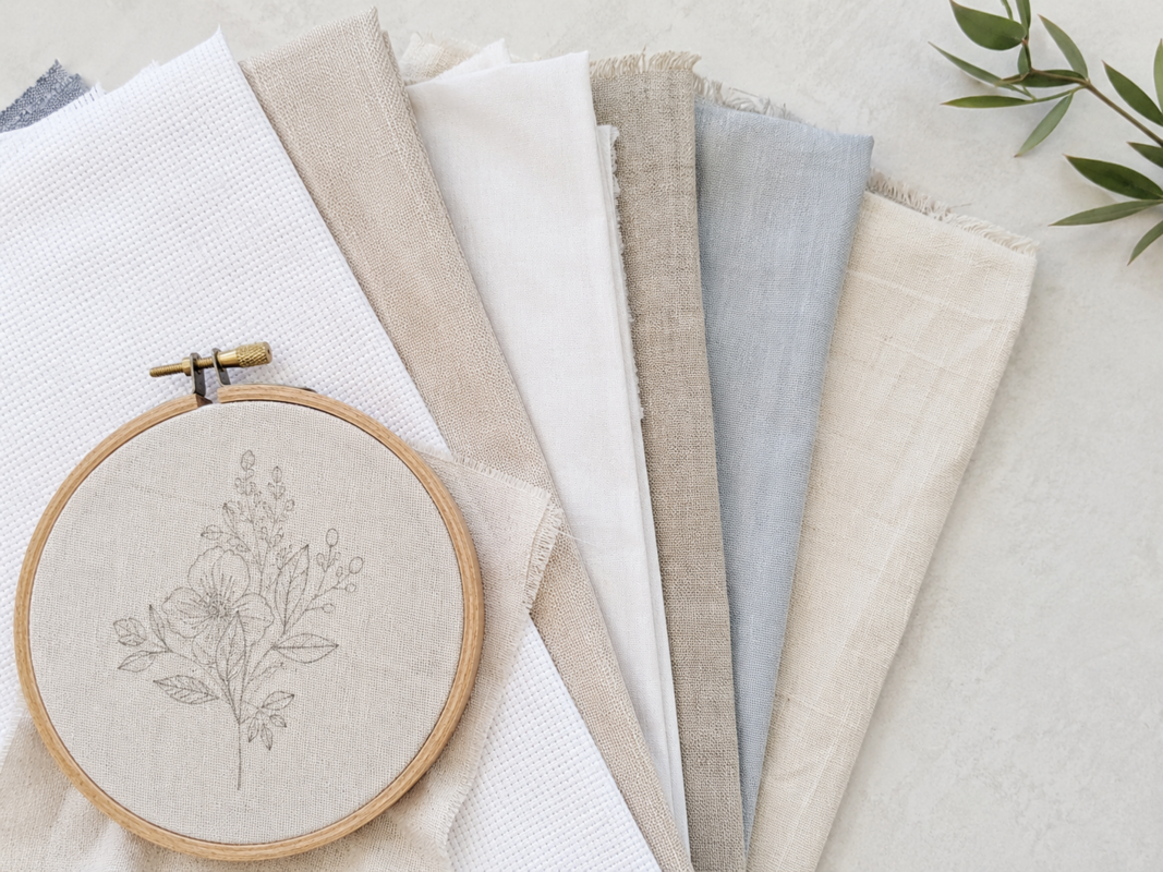 Broderiväv och tyg för broderi