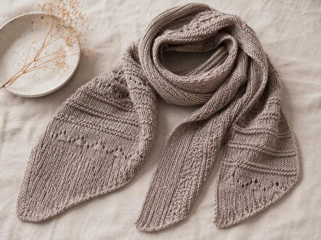 En enkel stickad scarf